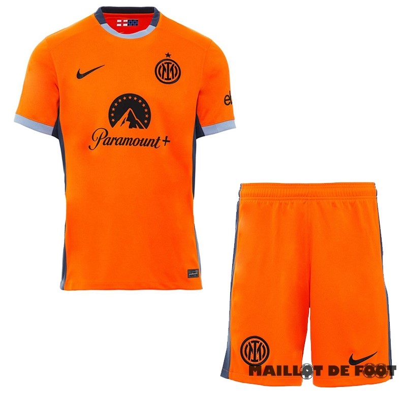 Foot Maillot Pas Cher Third Conjunto De Homme Inter Milán 2023 2024 Orange