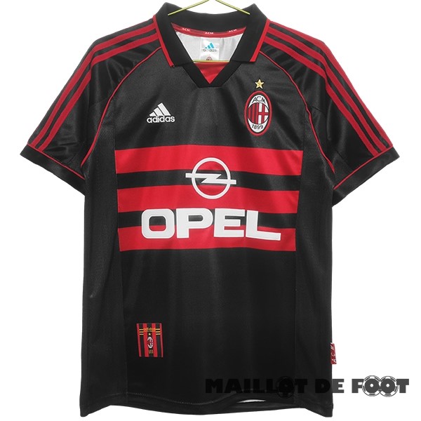 Foot Maillot Pas Cher Third Maillot AC Milan Retro 1998 1999 Noir