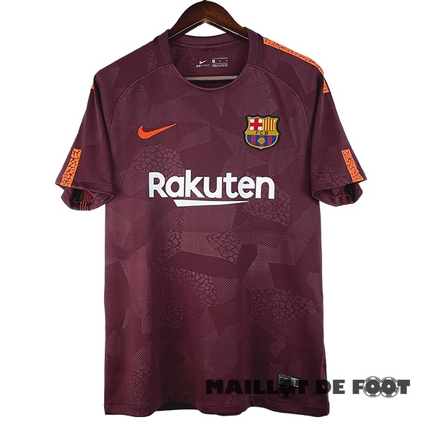 Foot Maillot Pas Cher Third Maillot Barcelona Retro 2017 2018 Rouge