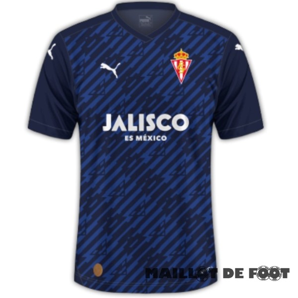 Foot Maillot Pas Cher Third Maillot Real Sporting de Gijón 2023 2024 Bleu