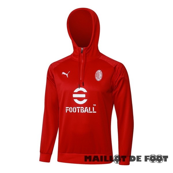 Foot Maillot Pas Cher Veste Con Capucha AC Milan 2023 2024 Rouge