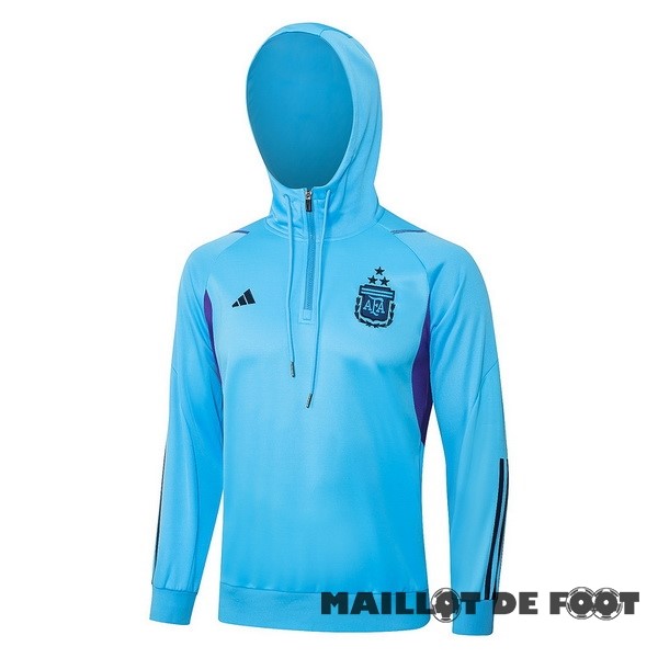 Foot Maillot Pas Cher Veste Con Capucha Argentine 2023 Bleu