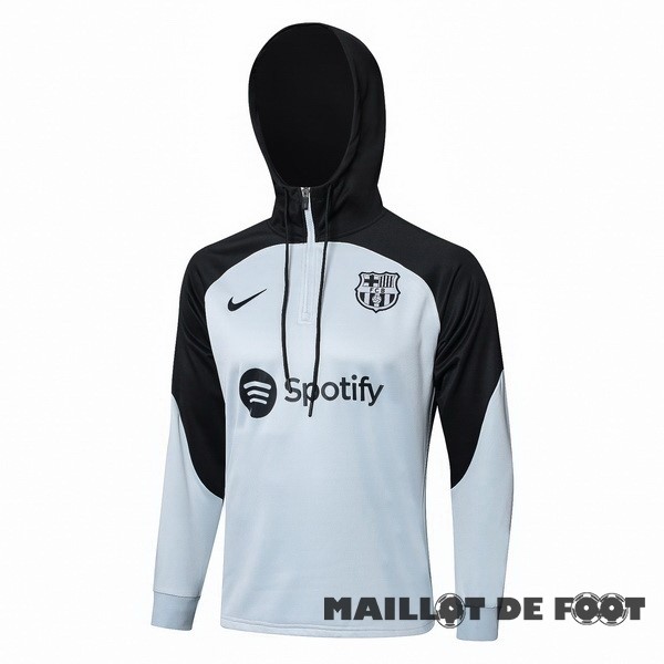 Foot Maillot Pas Cher Veste Con Capucha Barcelona 2023 2024 Noir Bleu