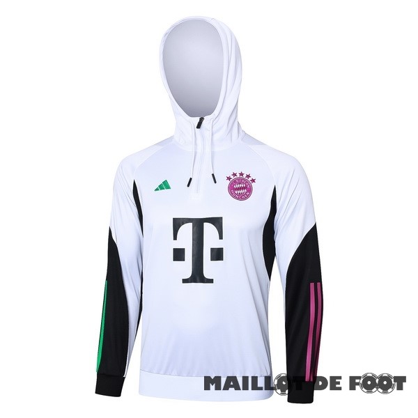 Foot Maillot Pas Cher Veste Con Capucha Bayern Múnich 2023 2024 Blanc Noir