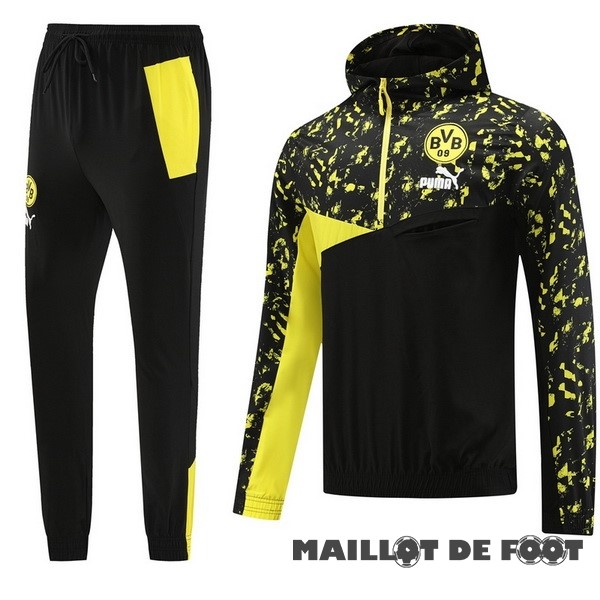 Foot Maillot Pas Cher Veste Con Capucha Borussia Dortmund 2023 2024 Noir Jaune