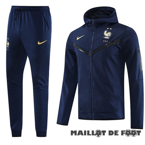 Foot Maillot Pas Cher Veste Con Capucha France 2023 Bleu Marine