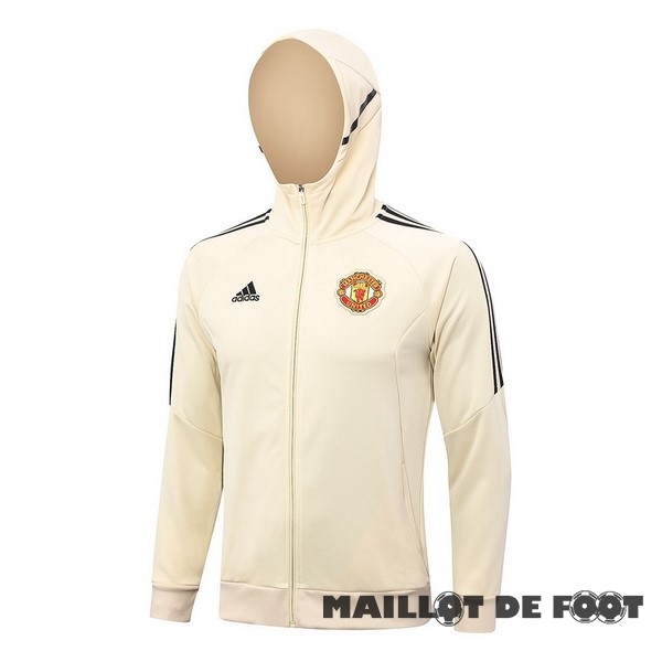 Foot Maillot Pas Cher Veste Con Capucha Manchester United 2023 2024 Jaune