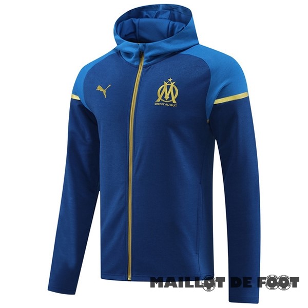 Foot Maillot Pas Cher Veste Con Capucha Marsella 2023 2024 Bleu Marine