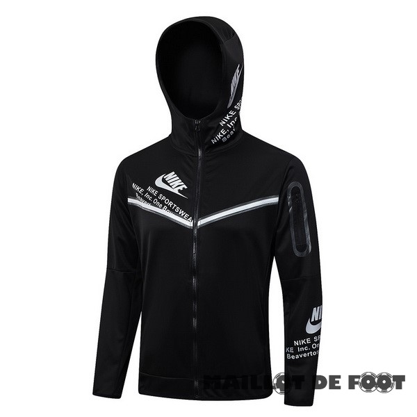 Foot Maillot Pas Cher Veste Con Capucha Nike 2023 Noir Blanc