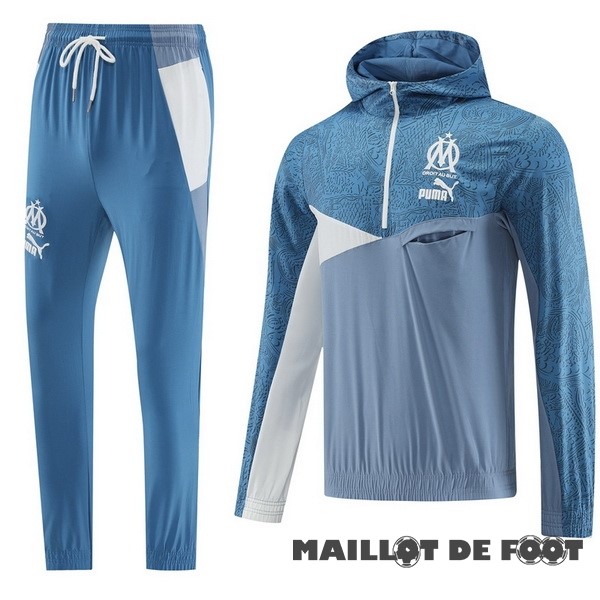 Foot Maillot Pas Cher Conjunto Completo Coupe Vent Marsella 2023 2024 Bleu