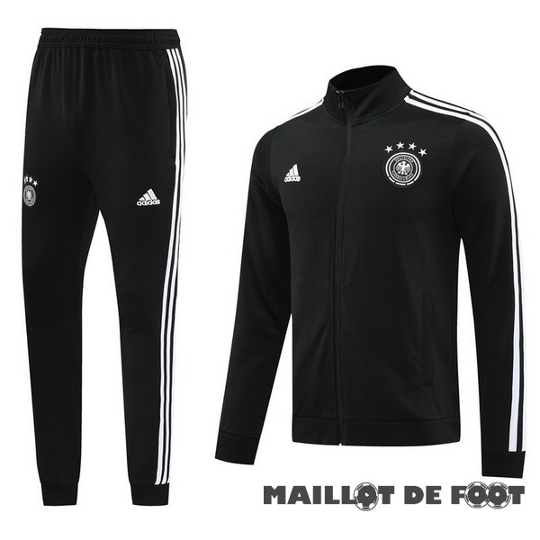 Foot Maillot Pas Cher Conjunto Completo Ropa Deportiva Con Cremallera Larga Allemagne 2024 Noir Blanc