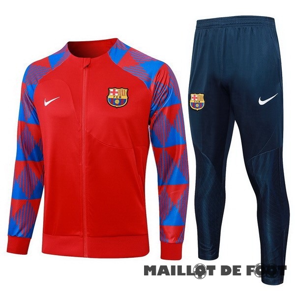 Foot Maillot Pas Cher Conjunto Completo Ropa Deportiva Con Cremallera Larga Barcelona 2023 2024 Rouge Bleu