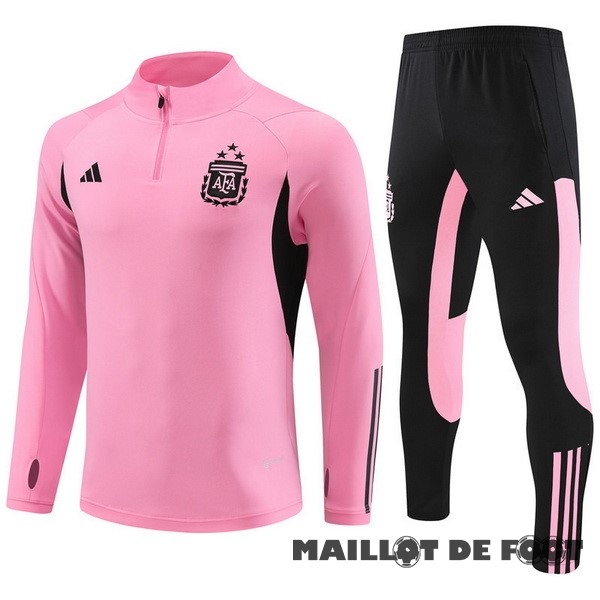 Foot Maillot Pas Cher Conjunto Completo Sudadera Entrainement Argentine 2023 Rose Noir