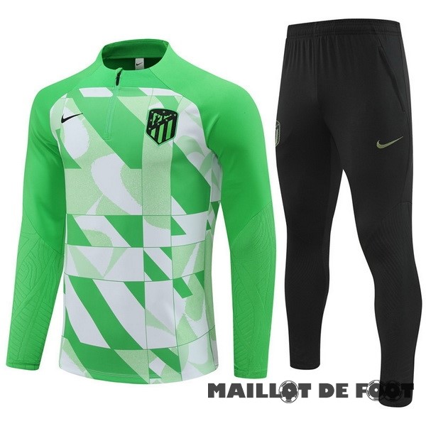 Foot Maillot Pas Cher Conjunto Completo Sudadera Entrainement Atlético Madrid 2023 2024 Vert Noir