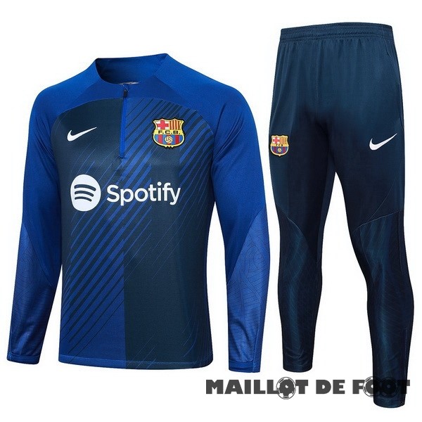 Foot Maillot Pas Cher Conjunto Completo Sudadera Entrainement Barcelona 2023 2024 Bleu Marine