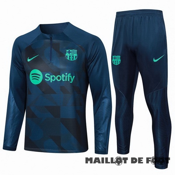 Foot Maillot Pas Cher Conjunto Completo Sudadera Entrainement Barcelona 2023 2024 Bleu Marine Vert