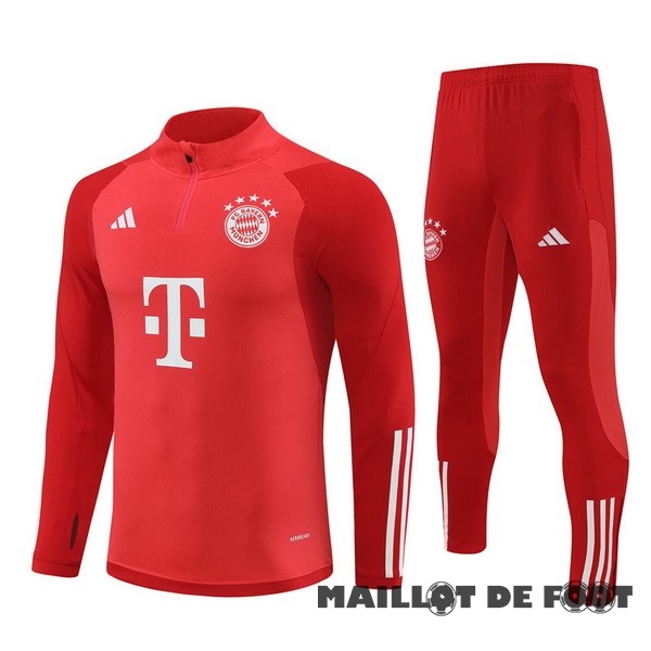 Foot Maillot Pas Cher Conjunto Completo Sudadera Entrainement Bayern Múnich 2023 2024 Rouge Blanc