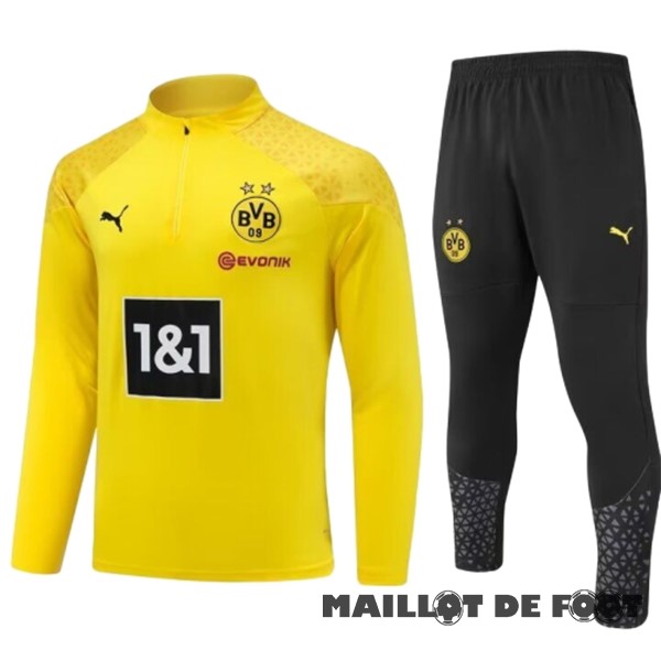 Foot Maillot Pas Cher Conjunto Completo Sudadera Entrainement Enfant Borussia Dortmund 2023 2024 Jaune Noir