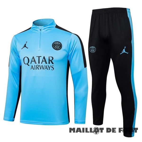 Foot Maillot Pas Cher Conjunto Completo Sudadera Entrainement Paris Saint Germain 2023 2024 Bleu II Noir