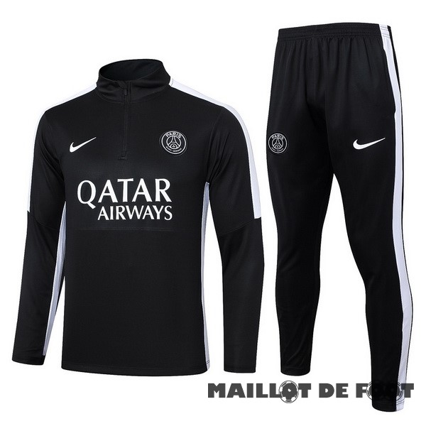 Foot Maillot Pas Cher Conjunto Completo Sudadera Entrainement Paris Saint Germain 2023 2024 Noir Blanc