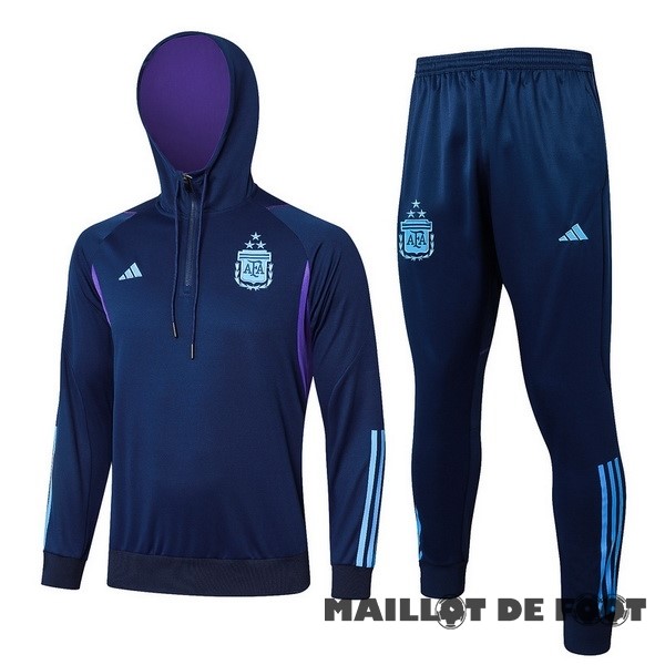 Foot Maillot Pas Cher Conjunto Completo Veste Con Capucha Argentine 2023 Bleu Marine