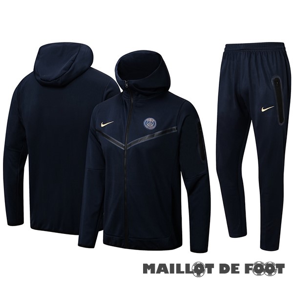 Foot Maillot Pas Cher Conjunto Completo Veste Con Capucha Paris Saint Germain 2024 2025 Noir