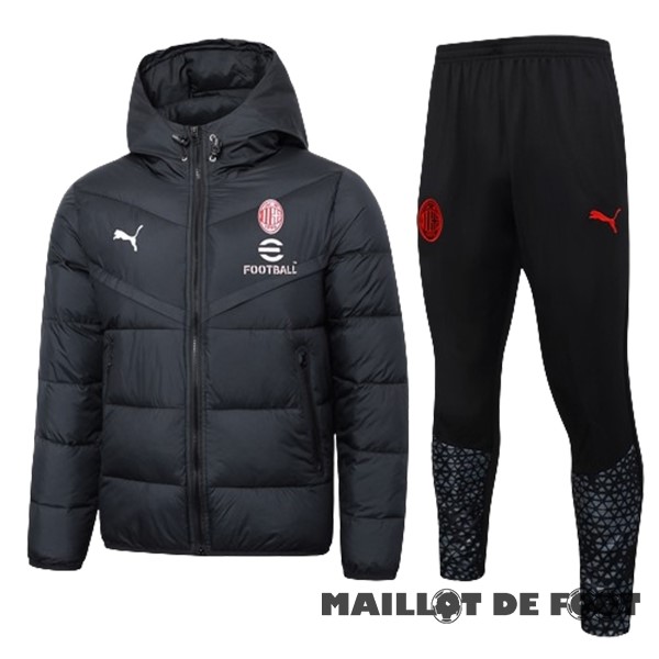 Foot Maillot Pas Cher Conjunto Completo Veste De Algodón AC Milan 2023 2024 Noir