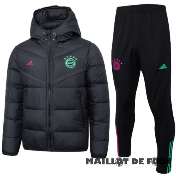 Foot Maillot Pas Cher Conjunto Completo Veste De Algodón Bayern Múnich 2023 2024 Noir