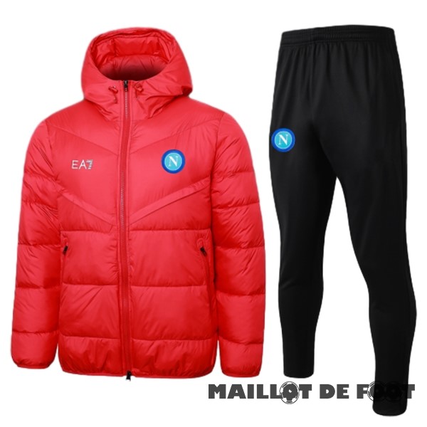 Foot Maillot Pas Cher Conjunto Completo Veste De Algodón Napoli 2023 2024 Rouge Noir