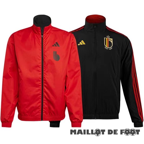 Foot Maillot Pas Cher Coupe Vent Belgique 2024 Rouge Noir