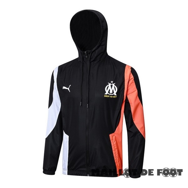 Foot Maillot Pas Cher Coupe Vent Marsella 2023 2024 Noir Rouge