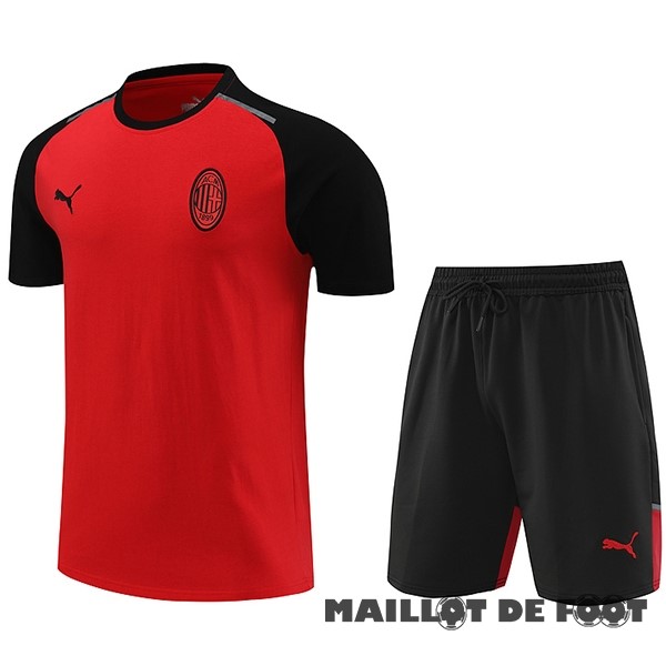 Foot Maillot Pas Cher Entrainement Conjunto Completo AC Milan 2024 2025 Rouge Noir