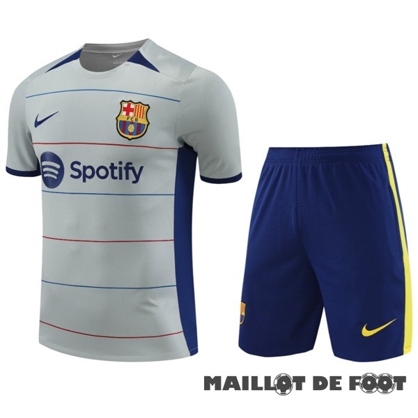 Foot Maillot Pas Cher Entrainement Conjunto Completo Barcelona 2023 2024 Gris Bleu