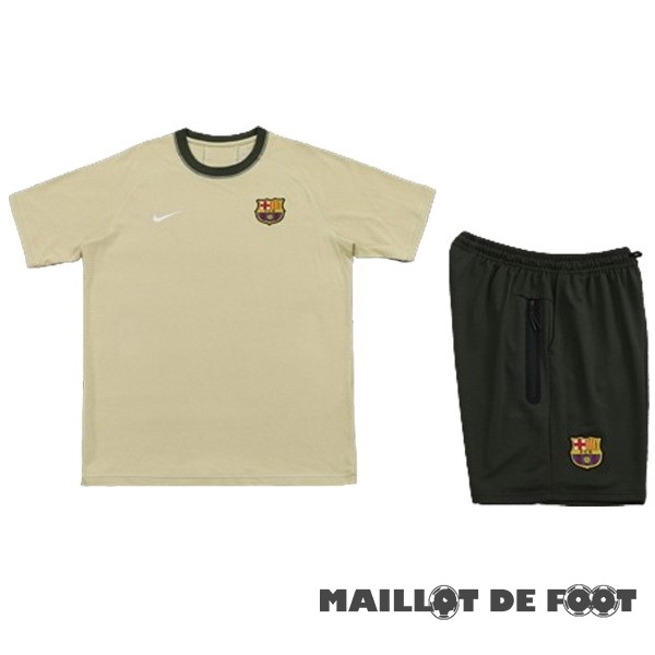 Foot Maillot Pas Cher Entrainement Conjunto Completo Barcelona 2024 2025 Jaune Vert