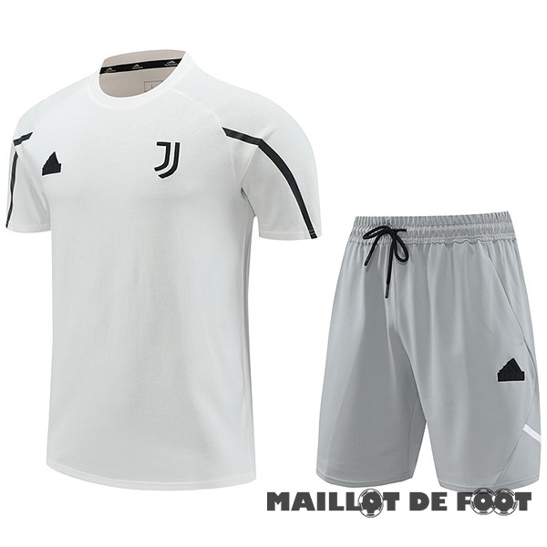 Foot Maillot Pas Cher Entrainement Conjunto Completo Juventus 2024 2025 Blanc Gris