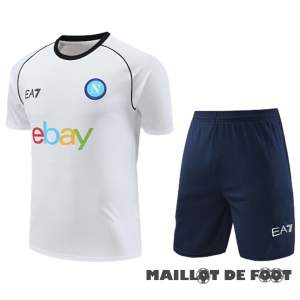 Foot Maillot Pas Cher Entrainement Conjunto Completo Napoli 2023 2024 Blanc Bleu