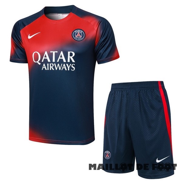 Foot Maillot Pas Cher Entrainement Conjunto Completo Paris Saint Germain 2023 2024 Rouge Bleu