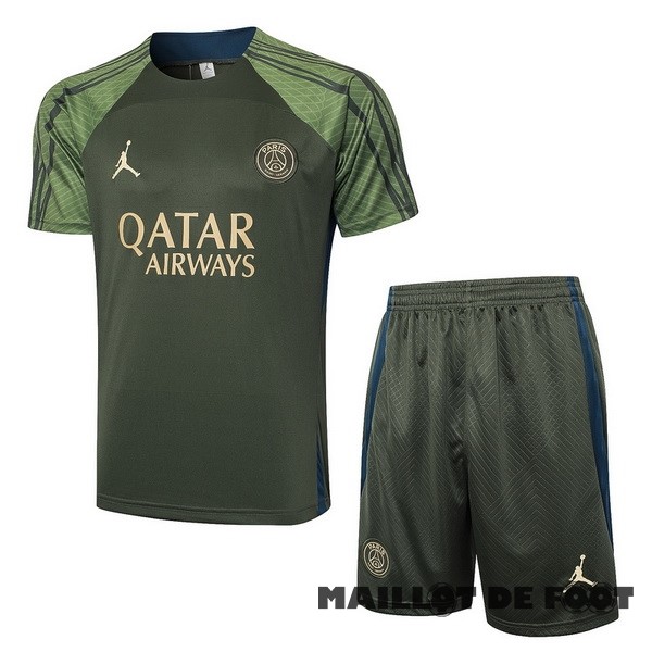 Foot Maillot Pas Cher Entrainement Conjunto Completo Paris Saint Germain 2024 2025 Vert