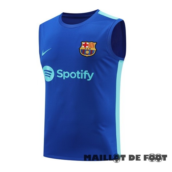 Foot Maillot Pas Cher Entrainement Sans Manches Barcelona 2023 2024 I Bleu