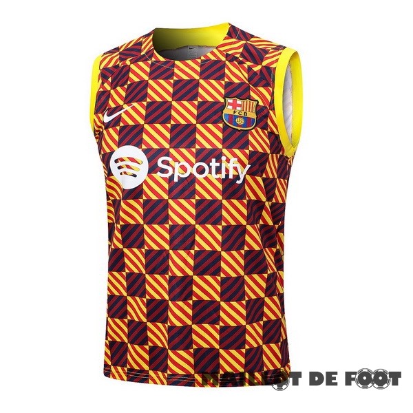 Foot Maillot Pas Cher Entrainement Sans Manches Barcelona 2023 2024 Orange