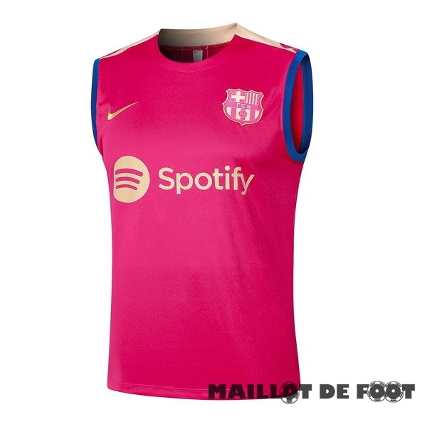 Foot Maillot Pas Cher Entrainement Sans Manches Barcelona 2024 2025 Rose