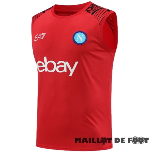 Foot Maillot Pas Cher Entrainement Sans Manches Napoli 2024 2025 Rouge