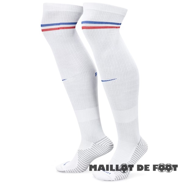 Foot Maillot Pas Cher Exterieur Chaussette France 2024 Blanc