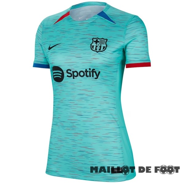 Foot Maillot Pas Cher Exterieur Maillot Femme Barcelona 2023 2024 Bleu Vert