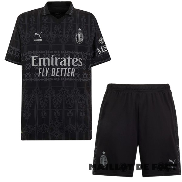 Foot Maillot Pas Cher Fourth Conjunto De Homme AC Milan 2023 2024 Noir