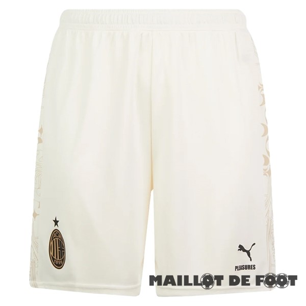 Foot Maillot Pas Cher Fourth Pantalon AC Milan 2023 2024 Jaune