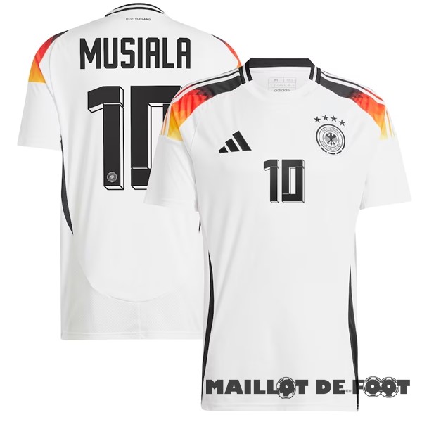 Foot Maillot Pas Cher NO.10 Musiala Thailande Domicile Maillot Allemagne 2024 Blanc