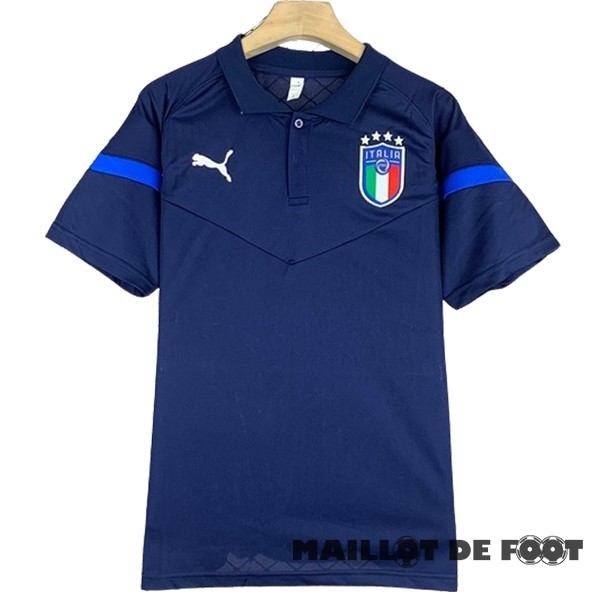 Foot Maillot Pas Cher Polo Italie 2024 Bleu Marine