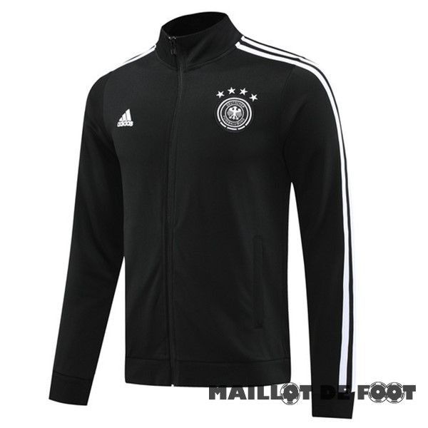 Foot Maillot Pas Cher Ropa Deportiva Con Cremallera Larga Allemagne 2024 Noir Blanc