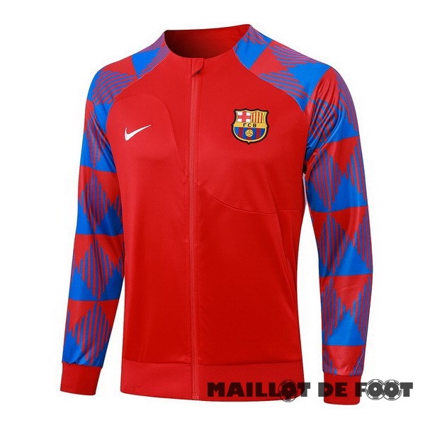 Foot Maillot Pas Cher Ropa Deportiva Con Cremallera Larga Barcelona 2023 2024 Rouge Bleu